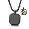 Personalized Color-Changing Stainless Steel Necklace for Men & Women - Custom Photo Christmas Souvenir