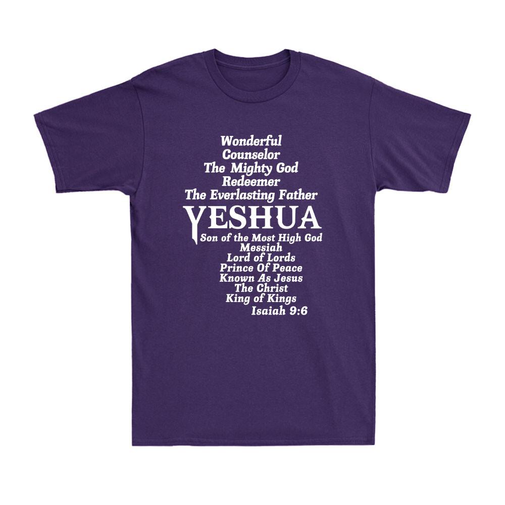 Yeshua Hebrew Names For Jesus Christ Inspirational Christian Bible Unisexs Tshirt