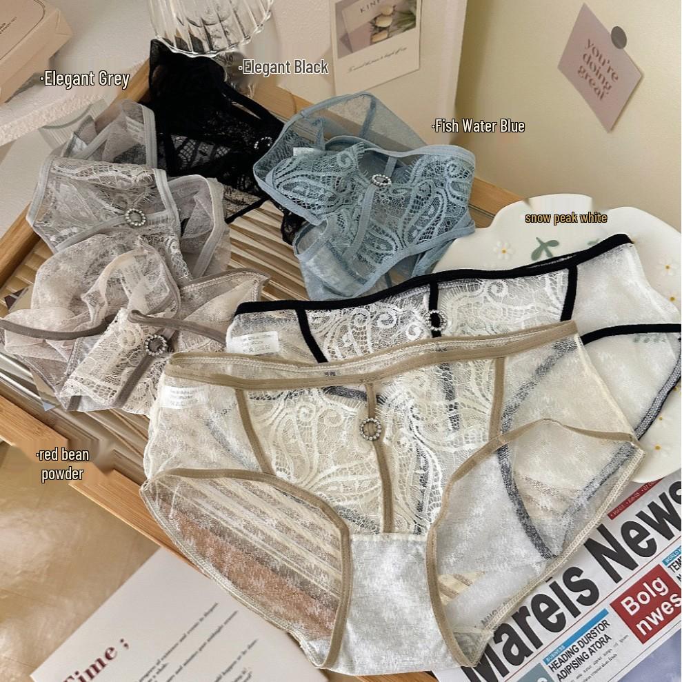 Yearning for the Future: Cute Mesh Low-Rise Women's Panties with Small Cutouts (70-100 jin)