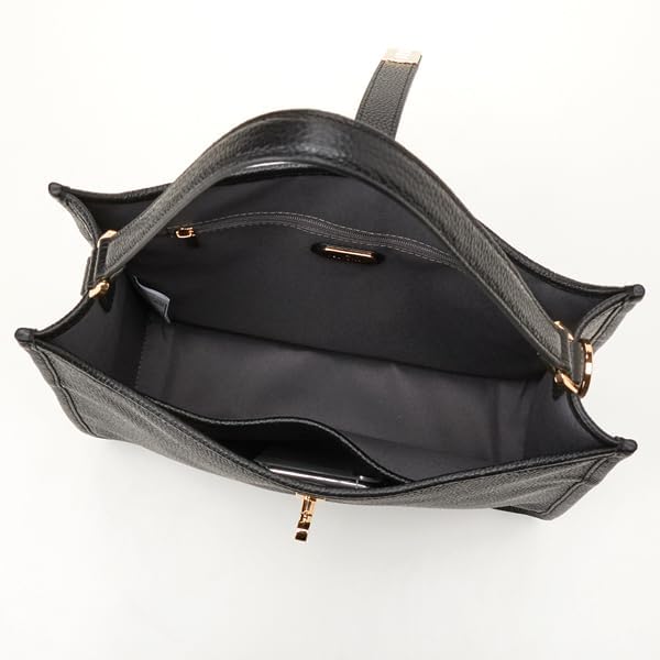 Shoulder Bag Square Leather 2WAY Shoulder Bag B007002 Black [Ravaga Jerry] (10)