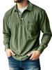 Men's 2026 European Retro Cotton Washed Long Sleeve Polo Shirt