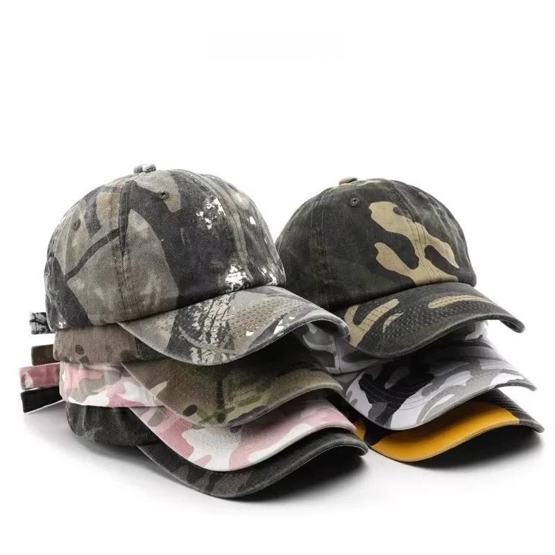 New Unisex Hiking Camouflage Tactics Baseball Cap Leaves Jungle Hat Unstructured Cotton 6 Panel Baseball Cap