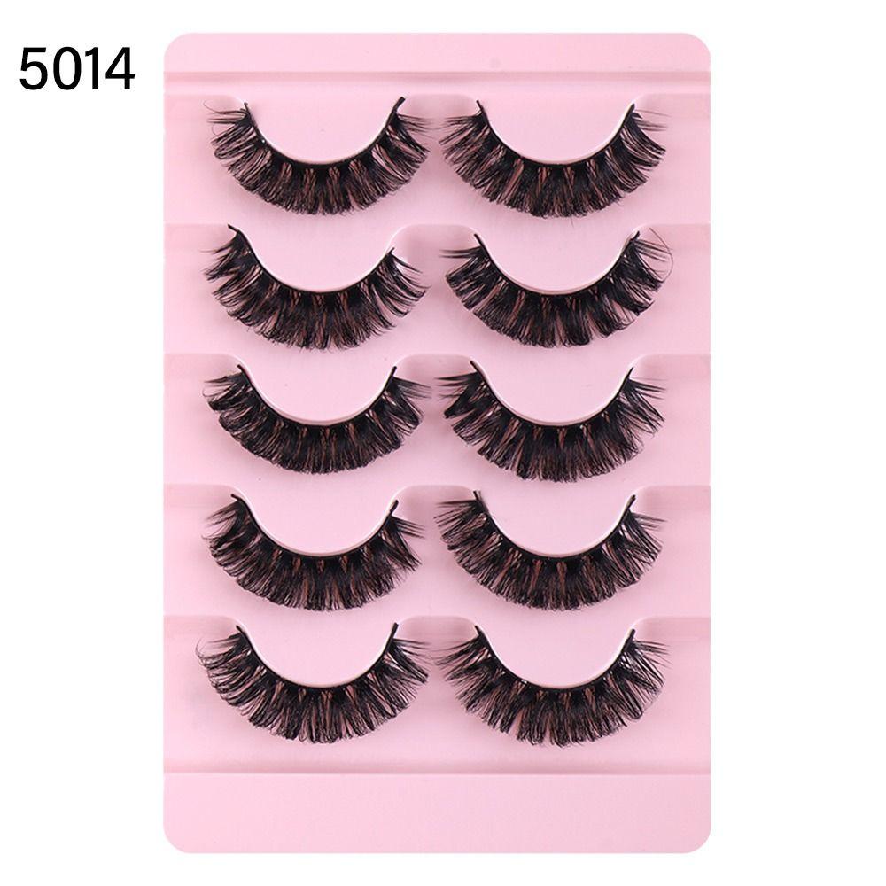 Reusable Fairy Fluffy Faux Mink Lashes False Eyelashes Fake Eyelashes Russian Strip Lashes