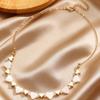 Women Necklace Bracelet Natural Shell Heart Design Adjustable Extension Chain Necklace Wristband Jewelry Gift