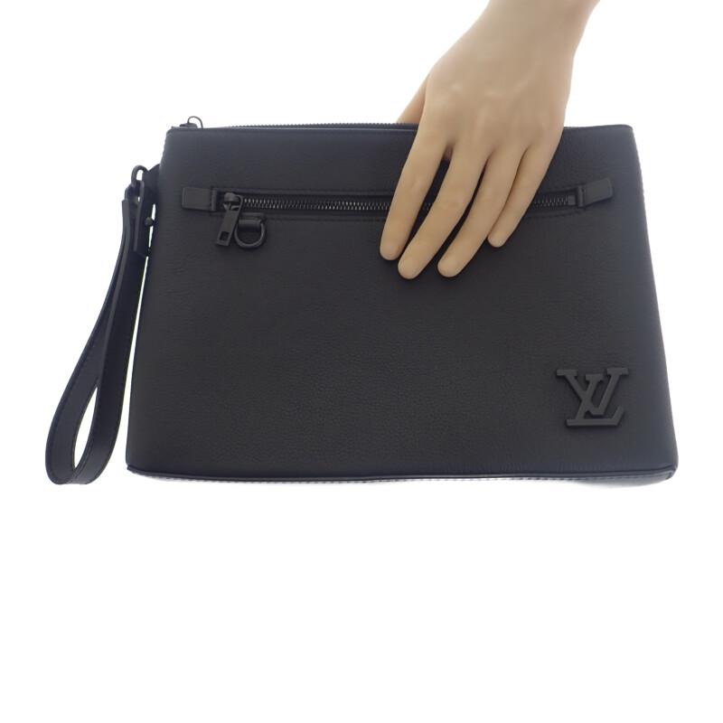 LOUIS VUITTON  M69837 Clutch bag Noir Grain leather mens