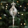 Silver Irregular Electroplated Christmas Tree Ornaments - Glossy Plastic Pendants In Stock