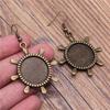 Drop & Dangle Earring Round Ear Hook Glass Cabochon Base Setting Tray Minimalist Jewelry ComponentsEarring Size 18x19mm QE025