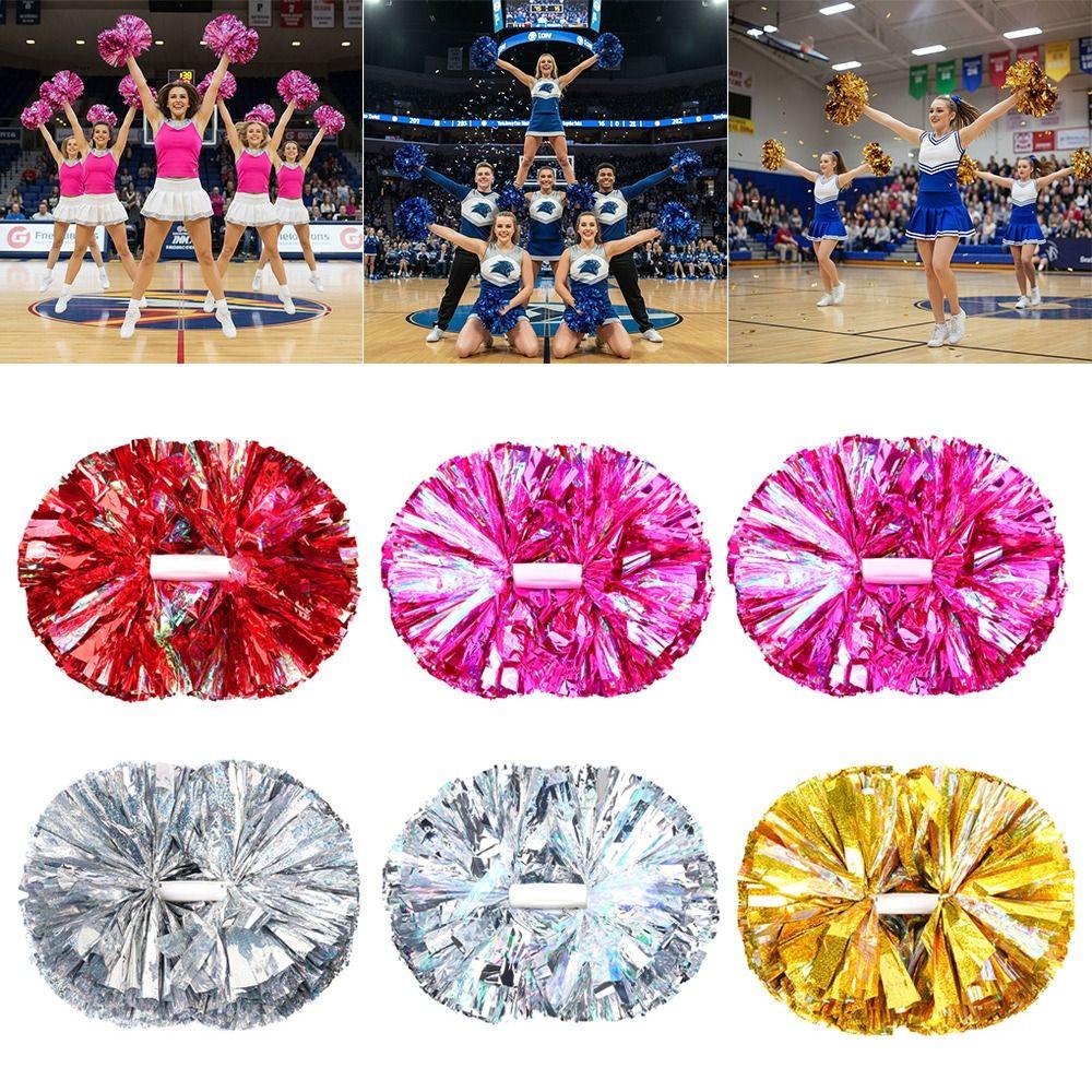 Multicolors Cheerleader Pom Poms 30cm*37cm Gymnastics Pompoms Dance Party Concert Decorator