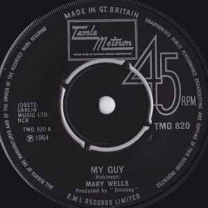 

7inch Record MARY WELLS - My Guy TMG820 Tamla Motown 1972 UK Soul/Funk Used