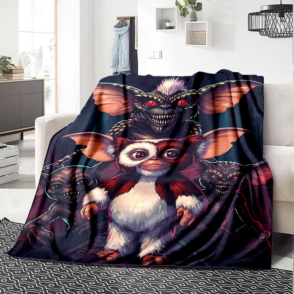 1pc Gremlins Gizmo Throw Blanket Soft Flannel, Cozy All Season Polyester Perfect for Home, Office