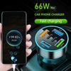 High Speed Charging Car Adapter with Various Multiple Port 66W Total Output QC3.0 for Efficient Device Charging