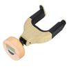 Guitar Wall Mount Hanger Holder   Wood Base Plastic Rubber Hook Body (Yellow Wood Color)