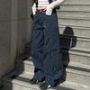 Casual Loose Rivet Jeans Wide Leg Pants Basic Low-Waisted Straight Pants Women Streetwear