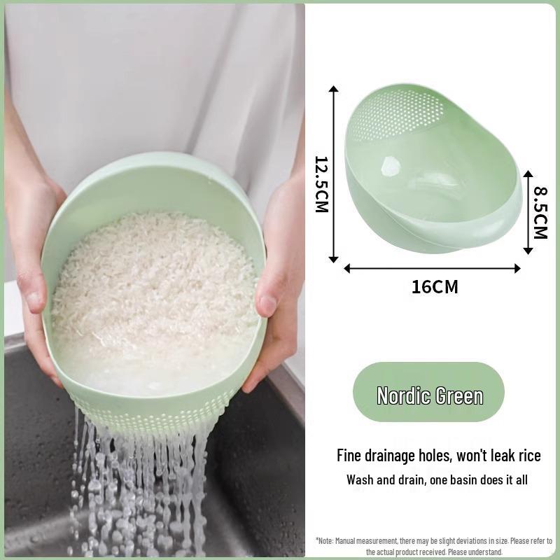 

Fine Mesh Rice and Vegetable Washing Basin - Non-Leak Colander and Drain Basket