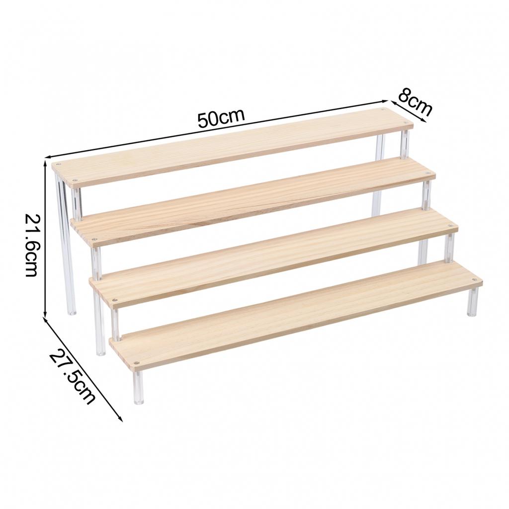 Collectibles Display Acrylic Display Rack Wooden Ladder Rack