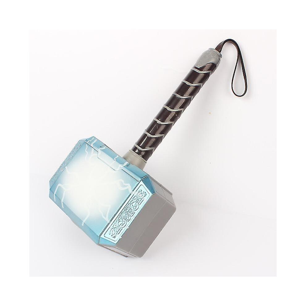Led Glowing Sounds Thor Hammer Helmet Mask Kids Cosplay Toys Action Figure