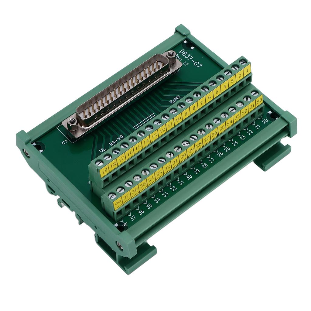 Terminal Board Adapter Connector Module PCB Breakout Straight Male with Shell DC 60V DB37‑G7