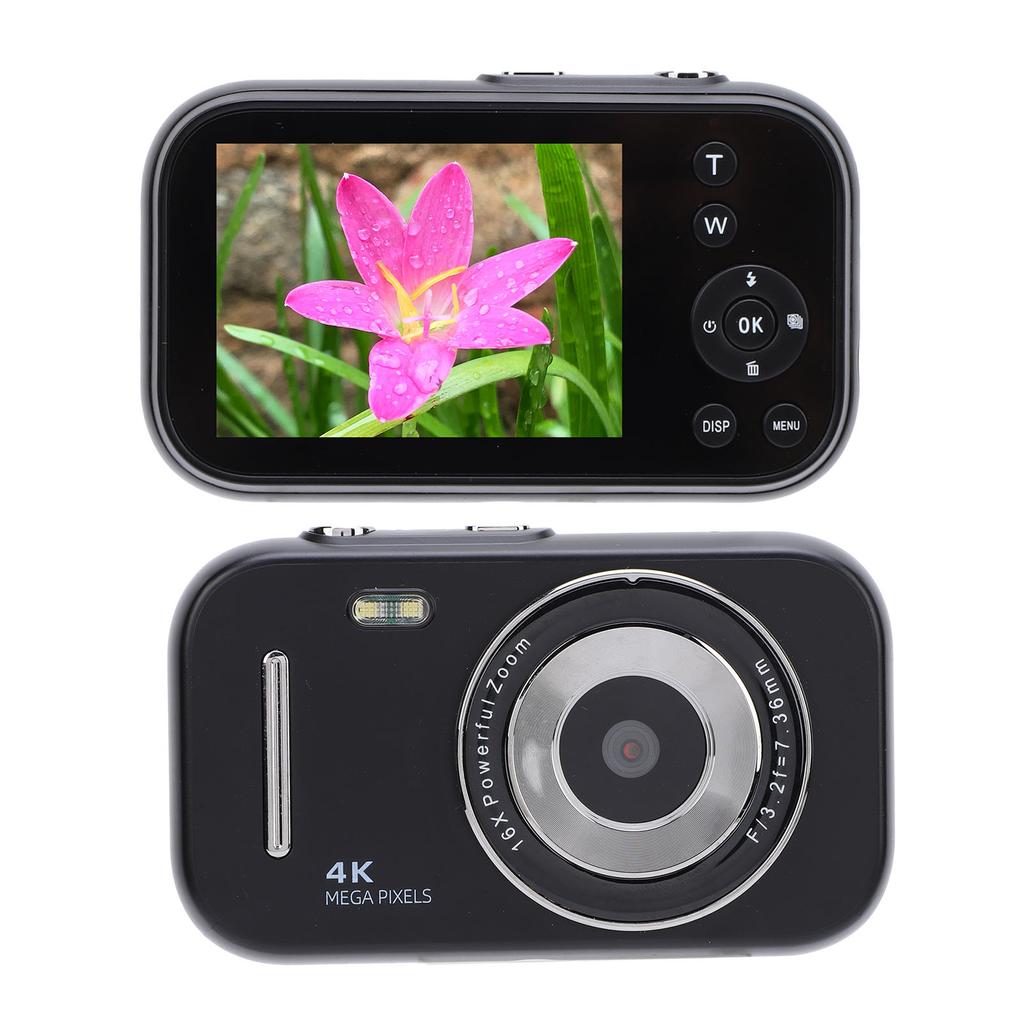 Kids Digital Camera 2.8 Inch 16X Zoom Rechargble Portable 48MP Image 4K Children Video Recorder for Boys Girls Students