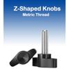 MroMax 15Pcs 1/4"-20 X 1/2" Threaded Knurled Thumb Nuts, Black Plastic Knobs Clamping Screws, Grip Knob Screw for Replacing Umbrella Base