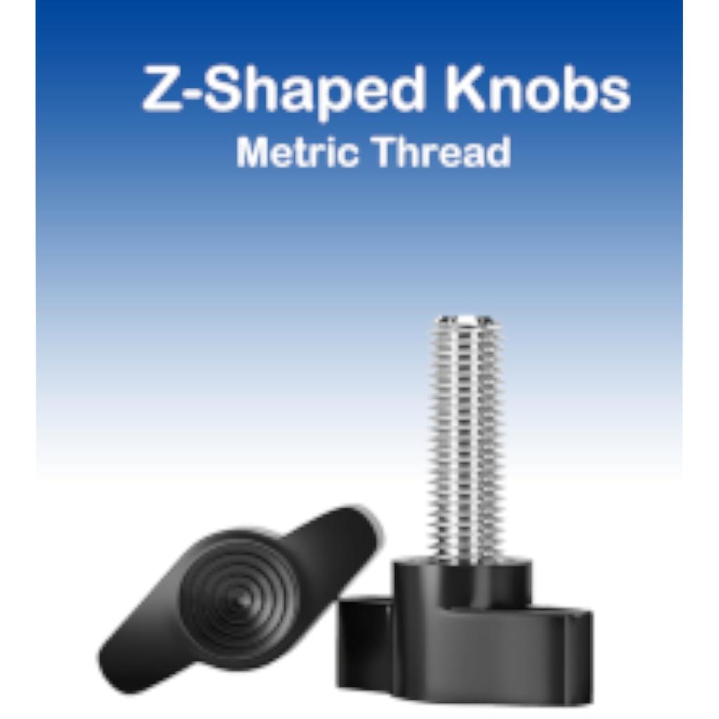 MroMax 15Pcs 1/4"-20 X 1/2" Threaded Knurled Thumb Nuts, Black Plastic Knobs Clamping Screws, Grip Knob Screw for Replacing Umbrella Base