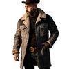 2025 New Men's Retro European American Suede Jacket – Autumn/Winter Color Block Patchwork