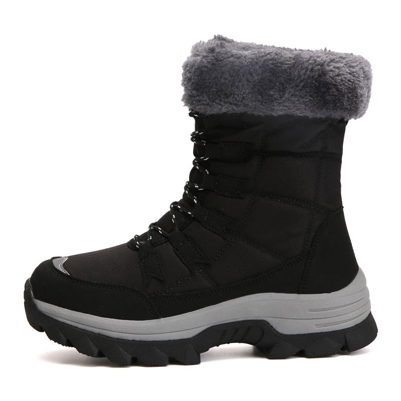 Autumn and winter large size outdoor velvet thickened sports women's snow boots high-top cotton shoes