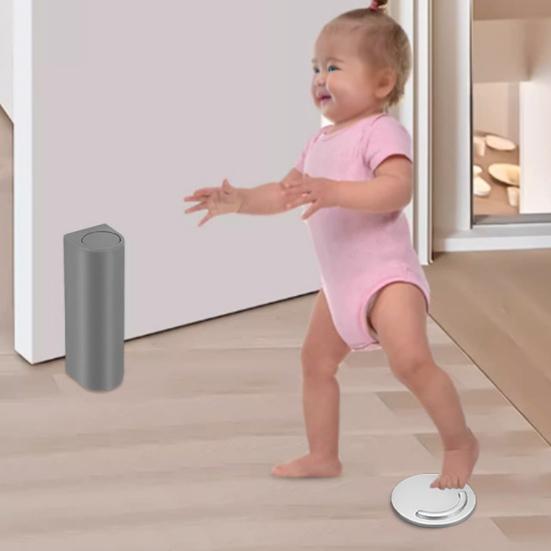 Magnetic Door Stopper Wall Protector No Drilling Anti-collision Windproof Door Catch Holder Heavy Duty Carpet Tile Concrete Wooden Floor Mount