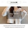 Women's Loose Drawstring Hooded Long-Sleeve Short Sweatshirt - Early Autumn 2026, Trendy Regular Shoulder Top