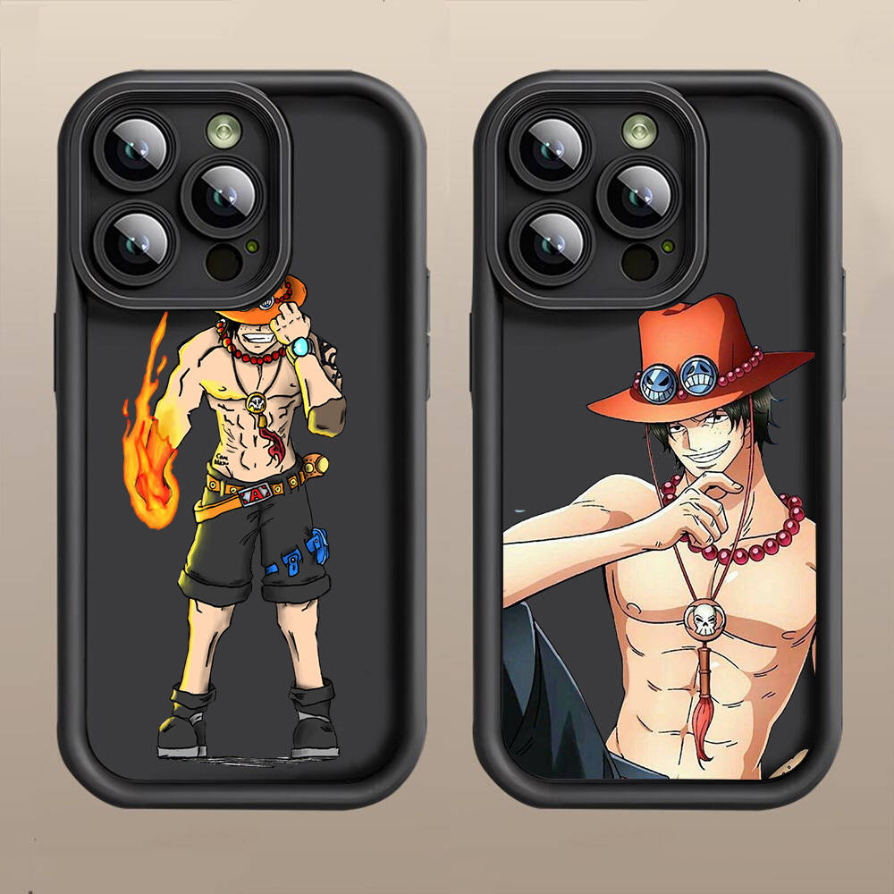 D-39 One Piece Ace  Case for iPhone 15 14 13 12 8 Plus Samsung S24 S23 Ultra A04S A05S Huawei P40 P50 P60 Nova 11 Pro Max OPPO A17K Reno 10