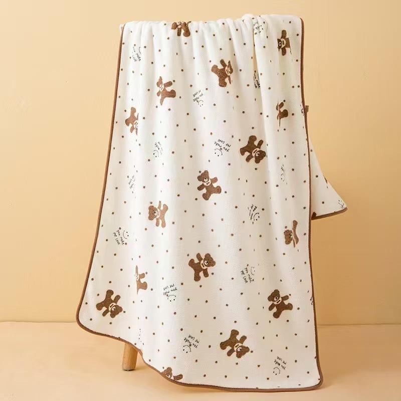 Coral Fleece  Mother and Child Set Towel Gift Towel Bath Towel Soft Bath Large Towel