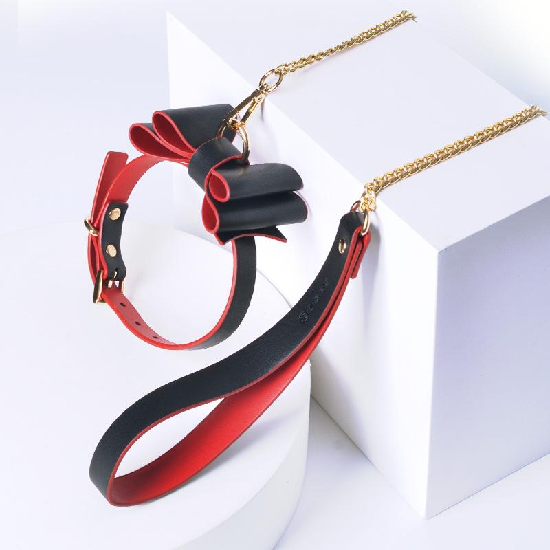 Bow Choker, Sweet Gothic PU Leather Neck Collar for Lolita & Maid Costume