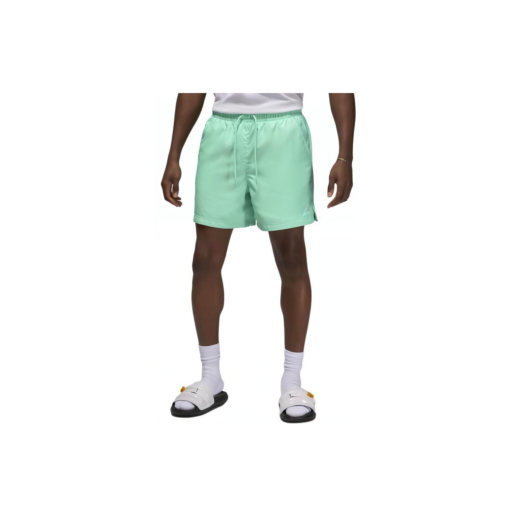 

Jordan Essentials Solid Color Logo Embroidery Comfortable Drawstring Shorts Men bottoms Teal FQ4562-349 2XL