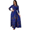 Women's Spring Long Sleeve Dress Printed Muslim Clothing Dress