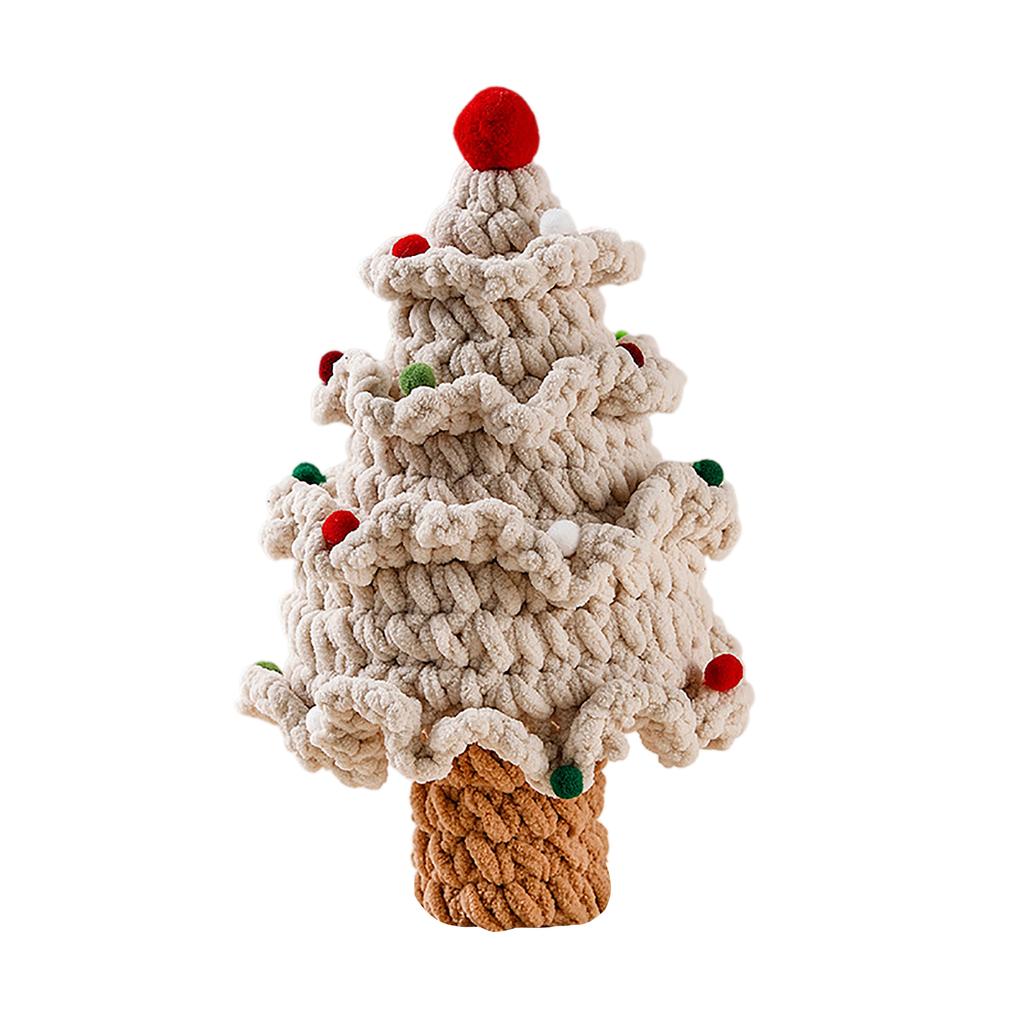 Handmade Knitted Christmas Tree Ornament – Creative Holiday Yarn Decoration For Home, Table, And Gift Display