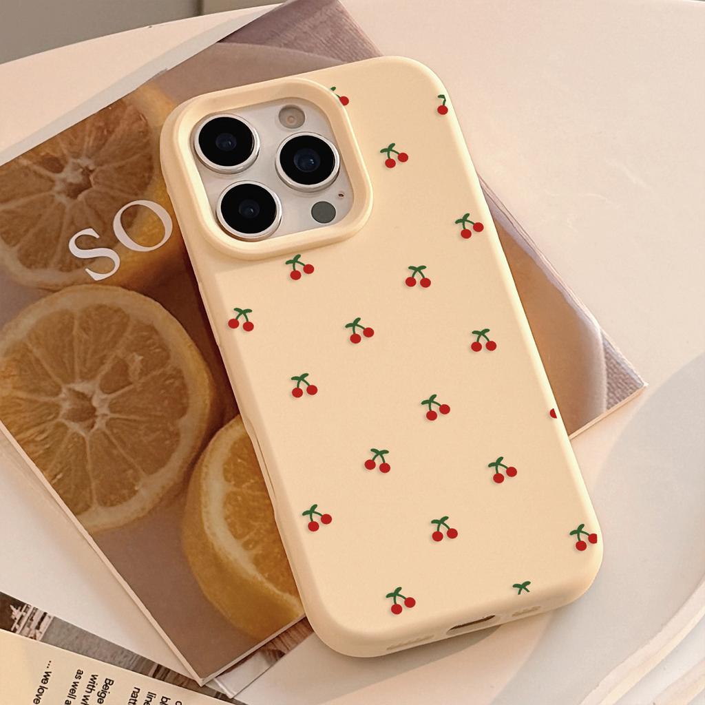 Sweet little cherry for iphone16promax phone case 17 apple 15 soft 1213 niche silicone