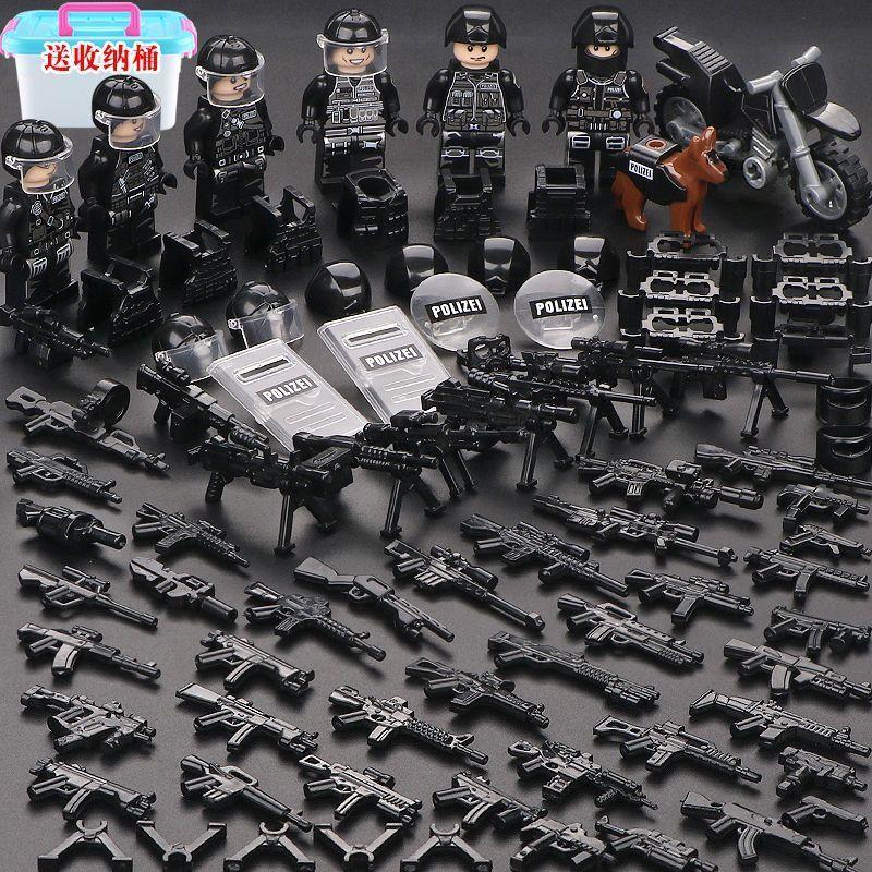 Compatible with Ghost SWAT Miniature Police Military Special Forces Boy Assembled Building Block Small