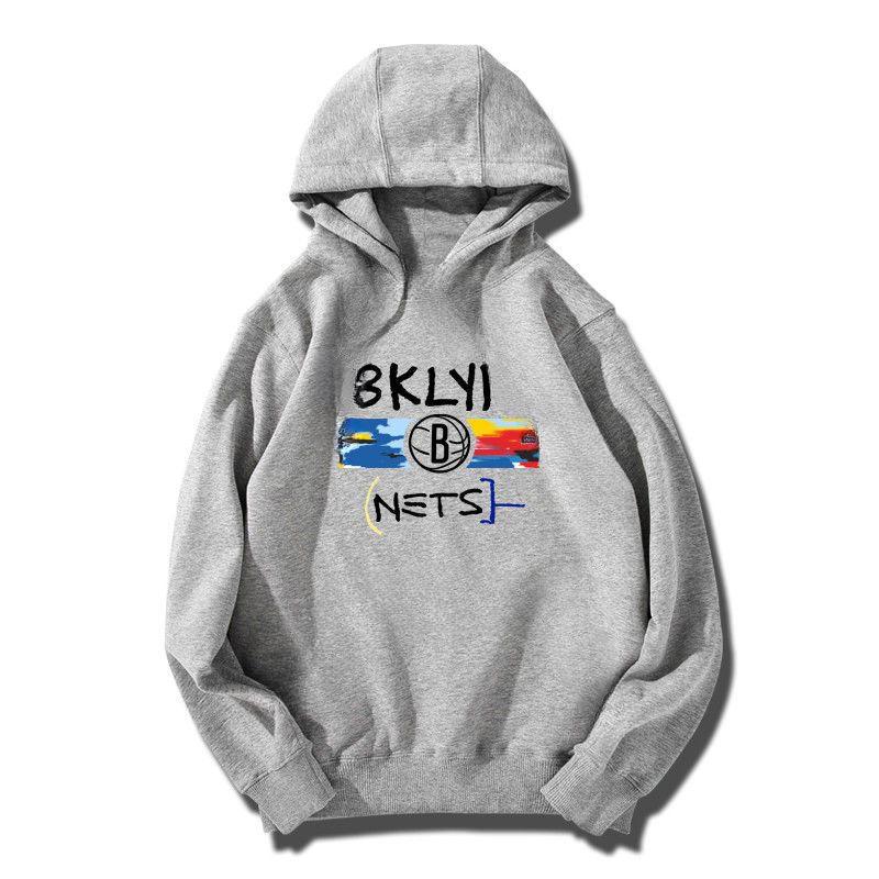 

Худи с принтом City Edition Brooklyn Nets Толстовка Мужская Женская Модный Дизайнерский Пуловер Мужские Флисовые Худи 3XL