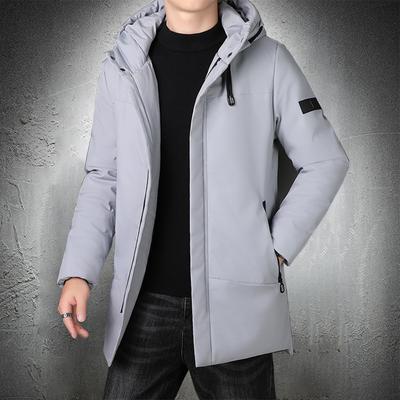 Men's Winter Long Warm Hooded Jacket Fluffy Plus Size Casual Warm Jacket Thickened Coat