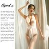 Sexy Lingerie Inner Underwear Nightwear One Piece Setup X034 [Agnel x] See-Through Women's (White, XL)