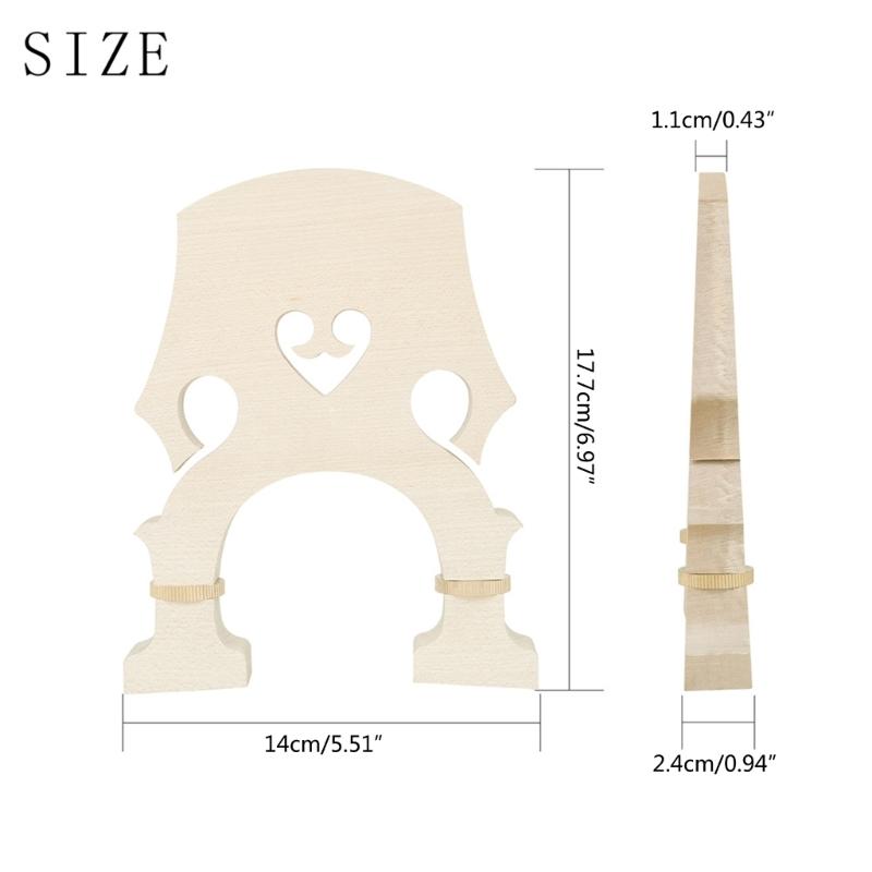 Cello Parts Cello Bridge 1/2 1/4 4/3 1/8 Size Cello String Bridges Musical Instrument Accessory Maple Wood Cello Bridge