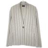 Giorgio Armani 6HAG09 AM30Z Beige Stripe 1B Collarless Knit Jacket Jacket 48 beigeUsed