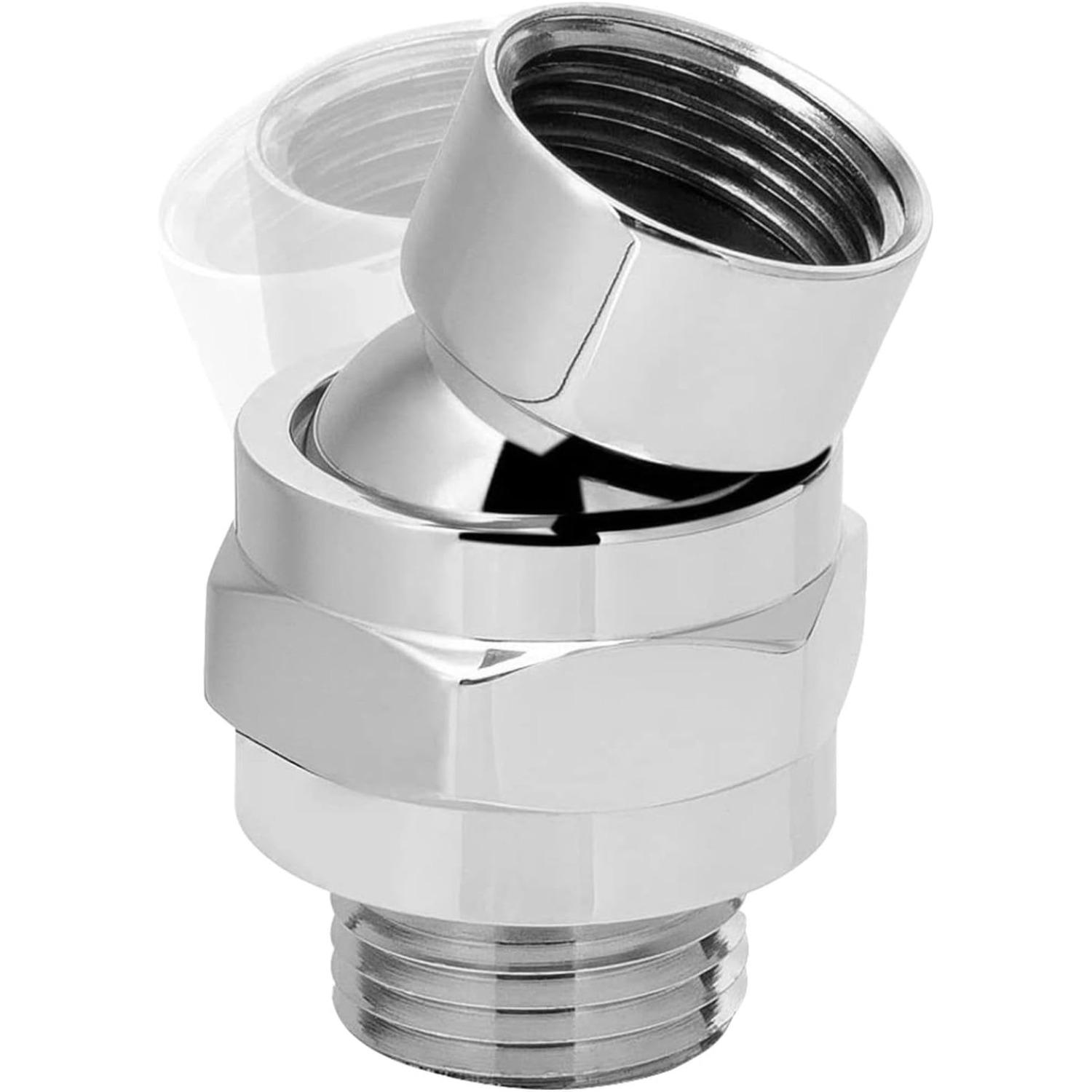 

EMVANV Shower Head Swivel Ball Adapter, All Metal Adjustable Shower Arm Extension Connector, Adjustable Pivot Ball To Adjust Showerhead Angle,