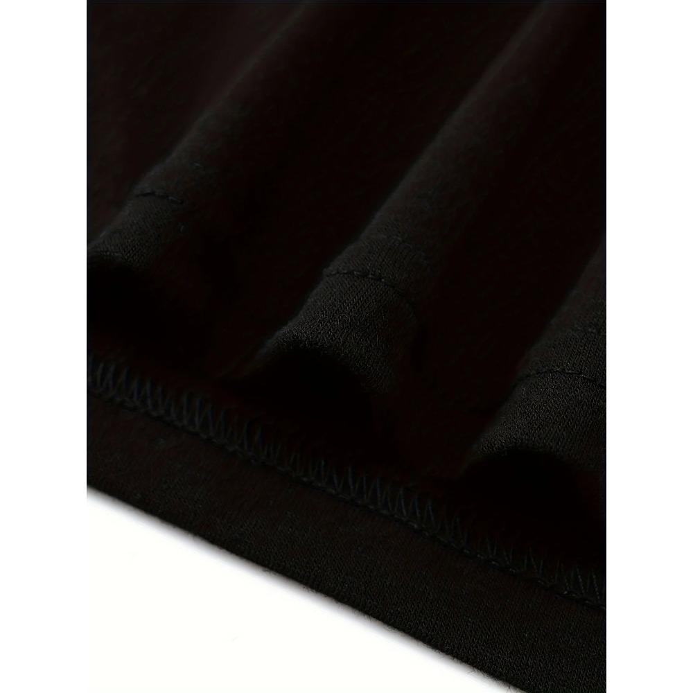 Herren T-Shirt mit Monddruck, Rundhalsausschnitt, Sommerbekleidung, Strickstoff für Erwachsene, Normale Passform