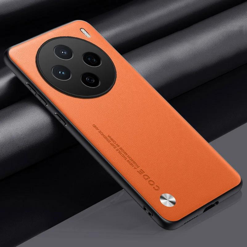 Plain PU Leather Case for VIVO X200s X200 Pro Mini X 200 Ultra Matte Cover Luxury Camera Protect Shockproof Soft Frame Bumper Cover