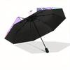 1pc Kuromi Dance Durable Cartoon Folding Umbrella, Portable 3-Fold Compact Umbrella for Men and Women, Suitable for Travel or Daily Use.V048