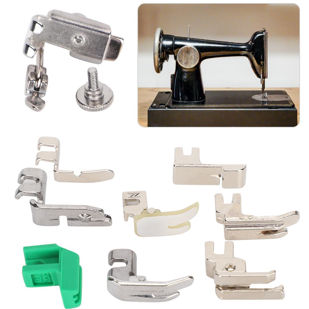 9PcsSet Household Presser Foot Kit Rolled Hem Compensating Feet Set Accessories for Old Pedal