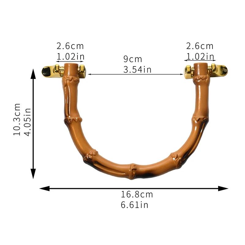 U-förmige Imitation Bambus Griffe Für DIY Taschen Kunststoff Geldbörse Tragetasche Griff Mit Goldener Schnalle Gewebte Tasche Griffe Für Handtaschen Neu