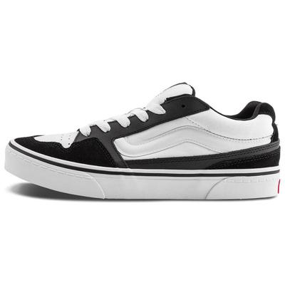 Abriebfeste Niedrige Skateboard-Schuhe Herren Schwarz Weiß Sneaker VN000CSPBA2