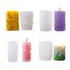 Flower Cylinder Candle Molds Sunflower/Lavender/Lily Flower Pillar Candle Mold 3D Silicone Resin Casting Mold for Soap