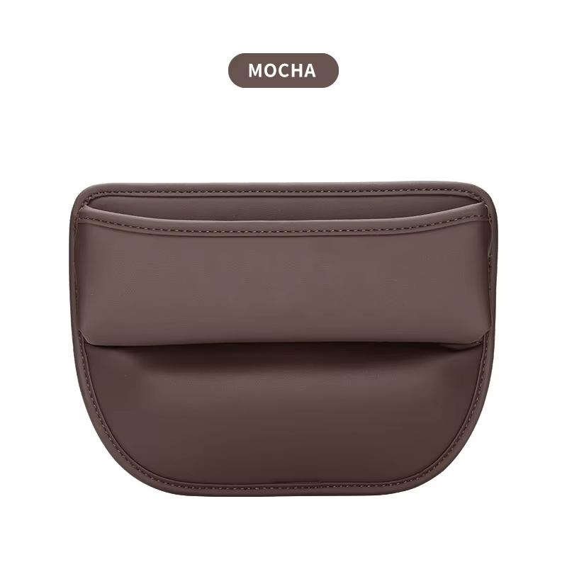 Organisateur de Vide-Siège de Voiture Boîte de Rangement Cuir Nappa Multifonction Universel Poche de Rangement Latérale pour Fente Portefeuille Clé Carte Accessoires